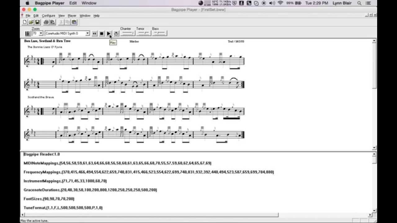 Bagpipe music writing software for mac free